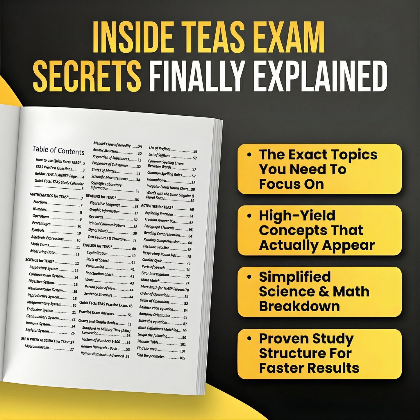 Quick Facts for TEAS, HESI A2, and Medical Entrance Exams