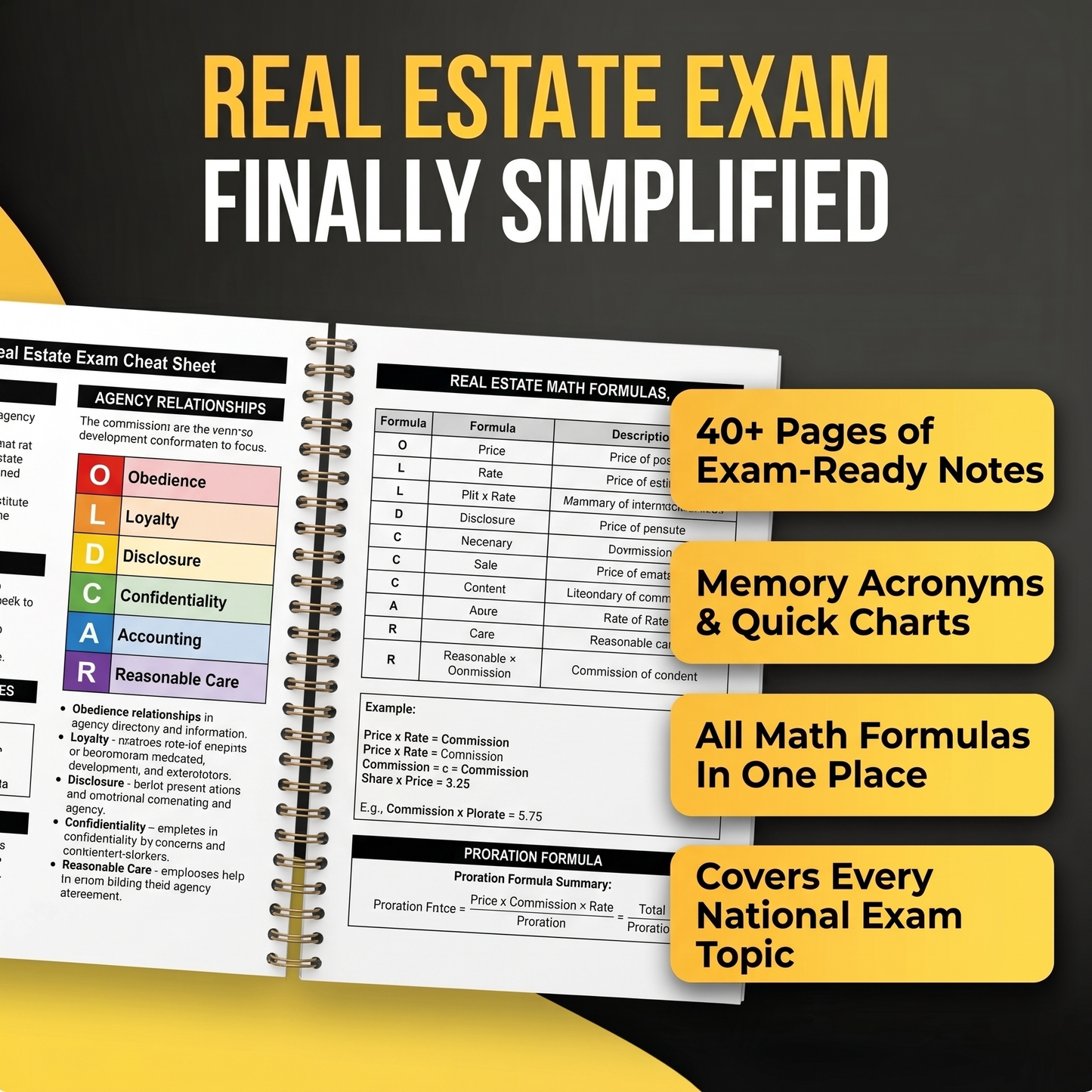 Real Estate Exam Cheat Sheet