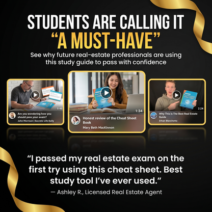 Real Estate Exam Cheat Sheet